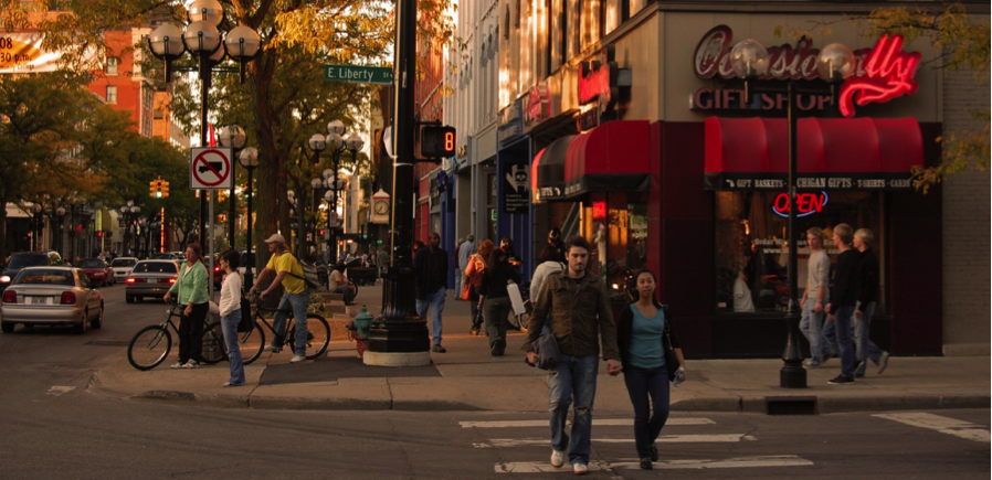 Downtown Ann Arbor.