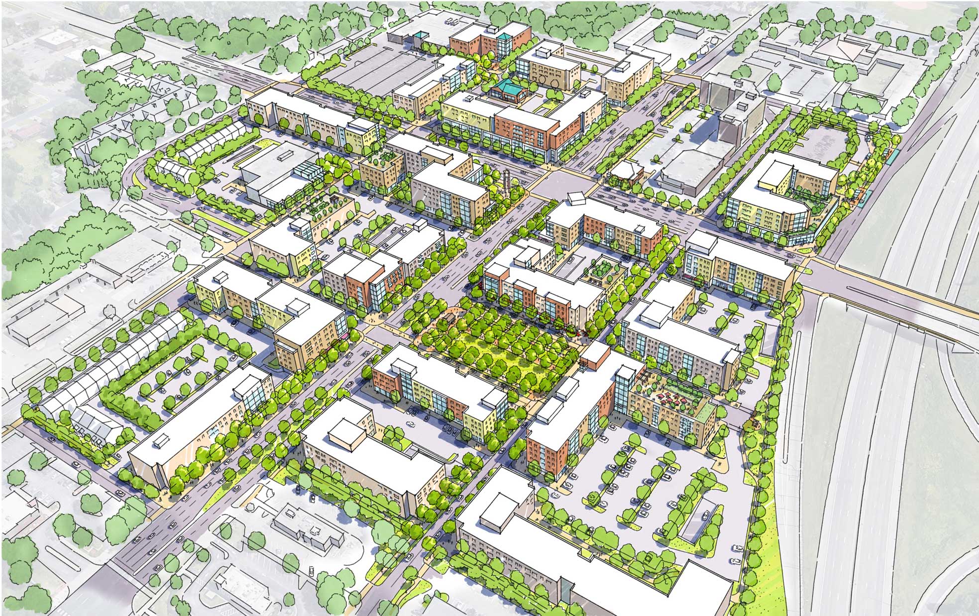 Transforming a suburban commercial strip corridor CNU