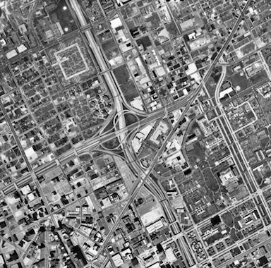 Detroit I-375 construction