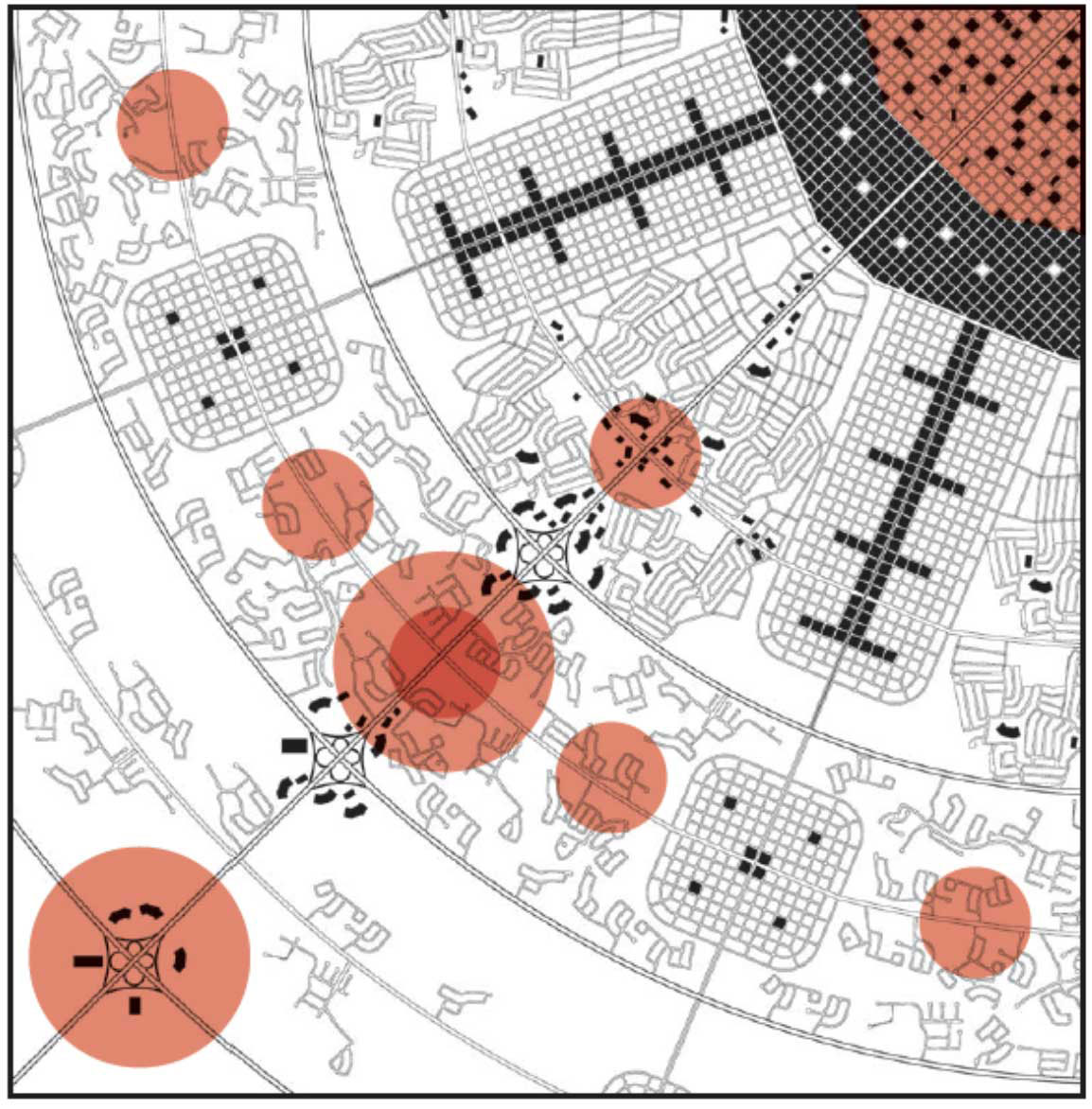 The 5-minute neighborhood, 15-minute city, and 20-minute suburb