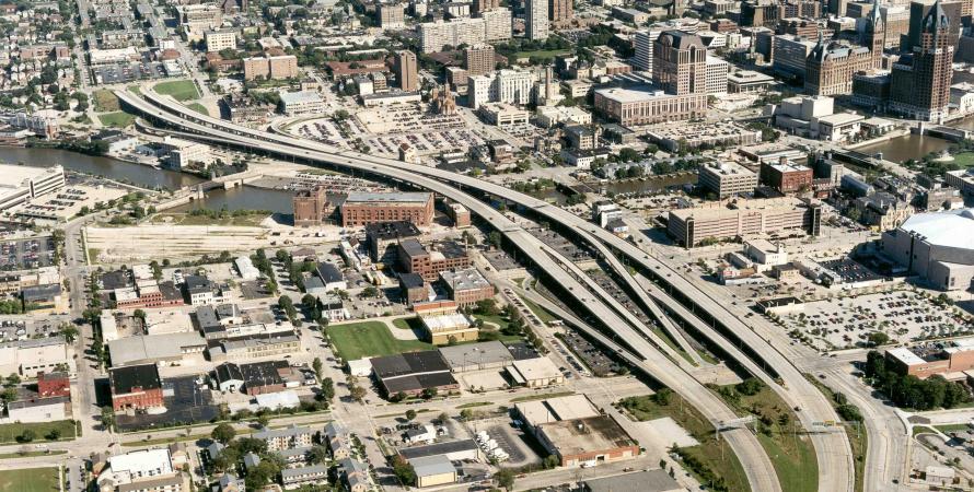 Park East Freeway Looking Southeast - Before