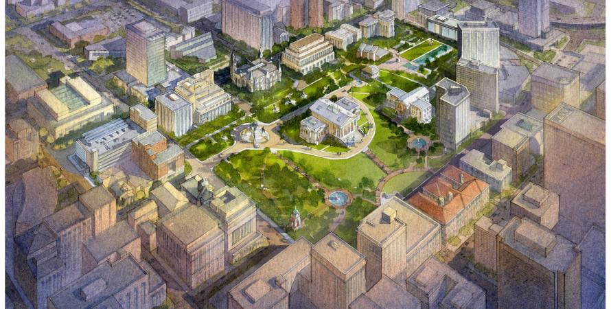 VA Capitol Masterplan Richmond aerial