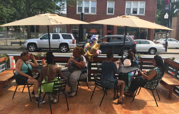 Parklet on 75th Street in Chatham.